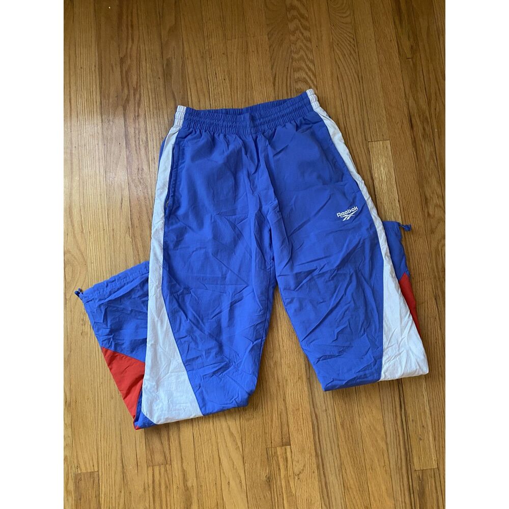 Reebok Track Pants Size S Blue/White/Red